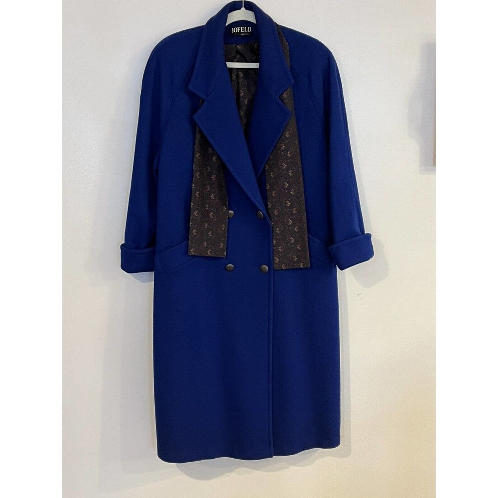 Ladies Jofeld Wool Knee Length Size XL Coat Fully Lined with Matching Scarf USA